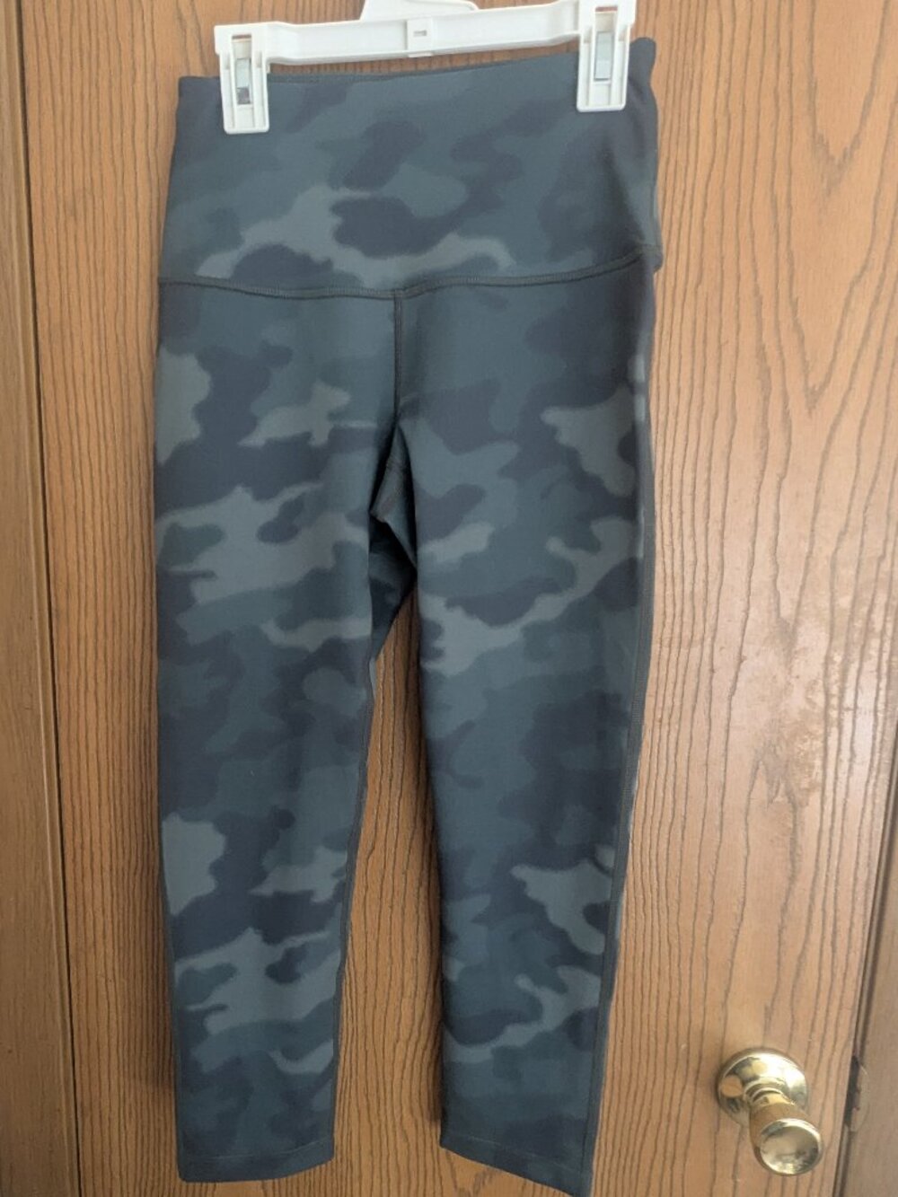 Zella Green Camo High Waisted Leggings Comfort Stretch Althleisure XS